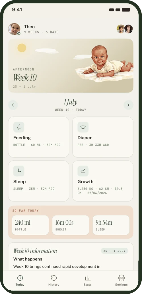 Little Bean Today home screen with the afternoon banner.